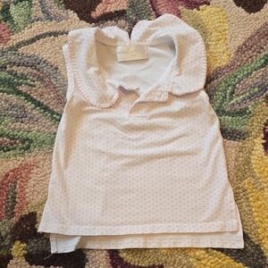 Cecil & Lou Sleeveless Pink And White Polka Dot Top